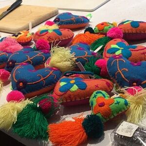 Pottery Barn hand made Christmas Ornaments